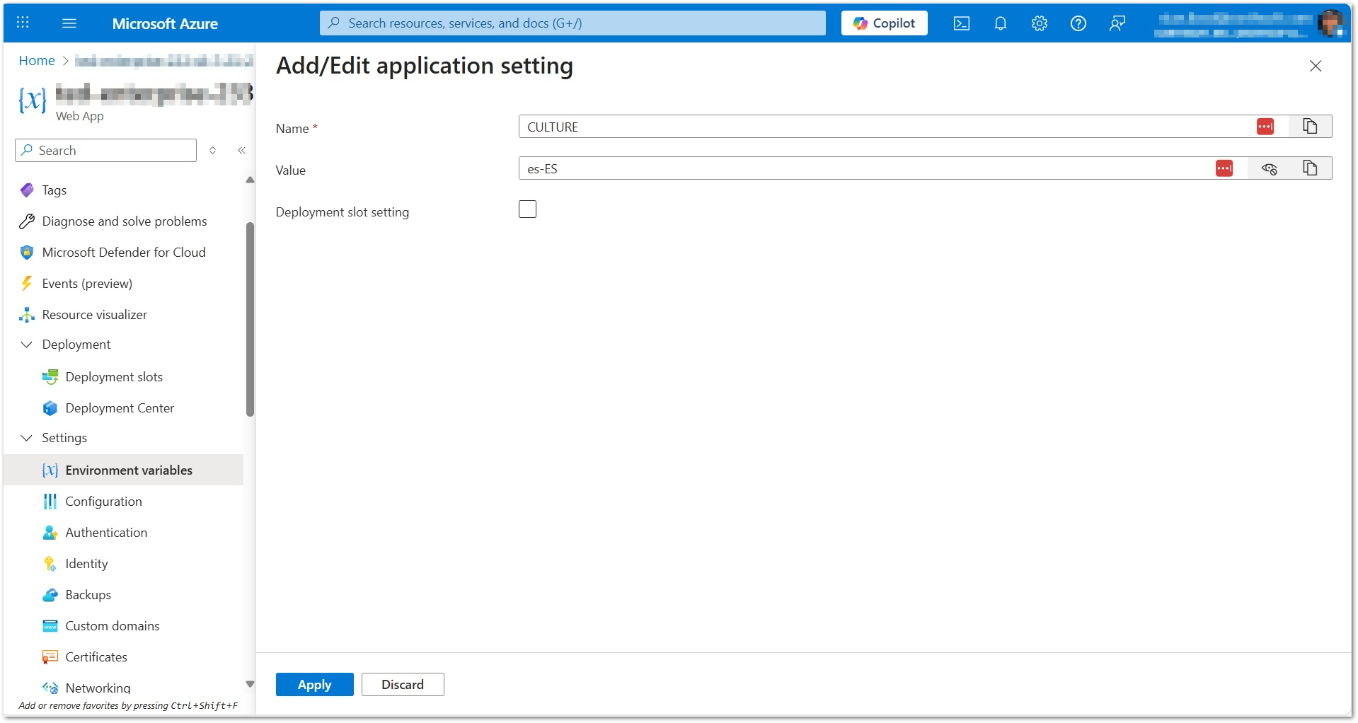Ent-Language-Azure-Setting